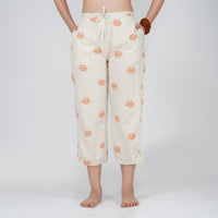 Women Cotton Hand Block Printed Yoga Pants and Yoga Top Set -Ananda