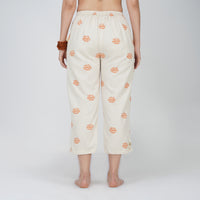 Women Cotton Hand Block Printed Yoga Pants and Yoga Top Set -Ananda