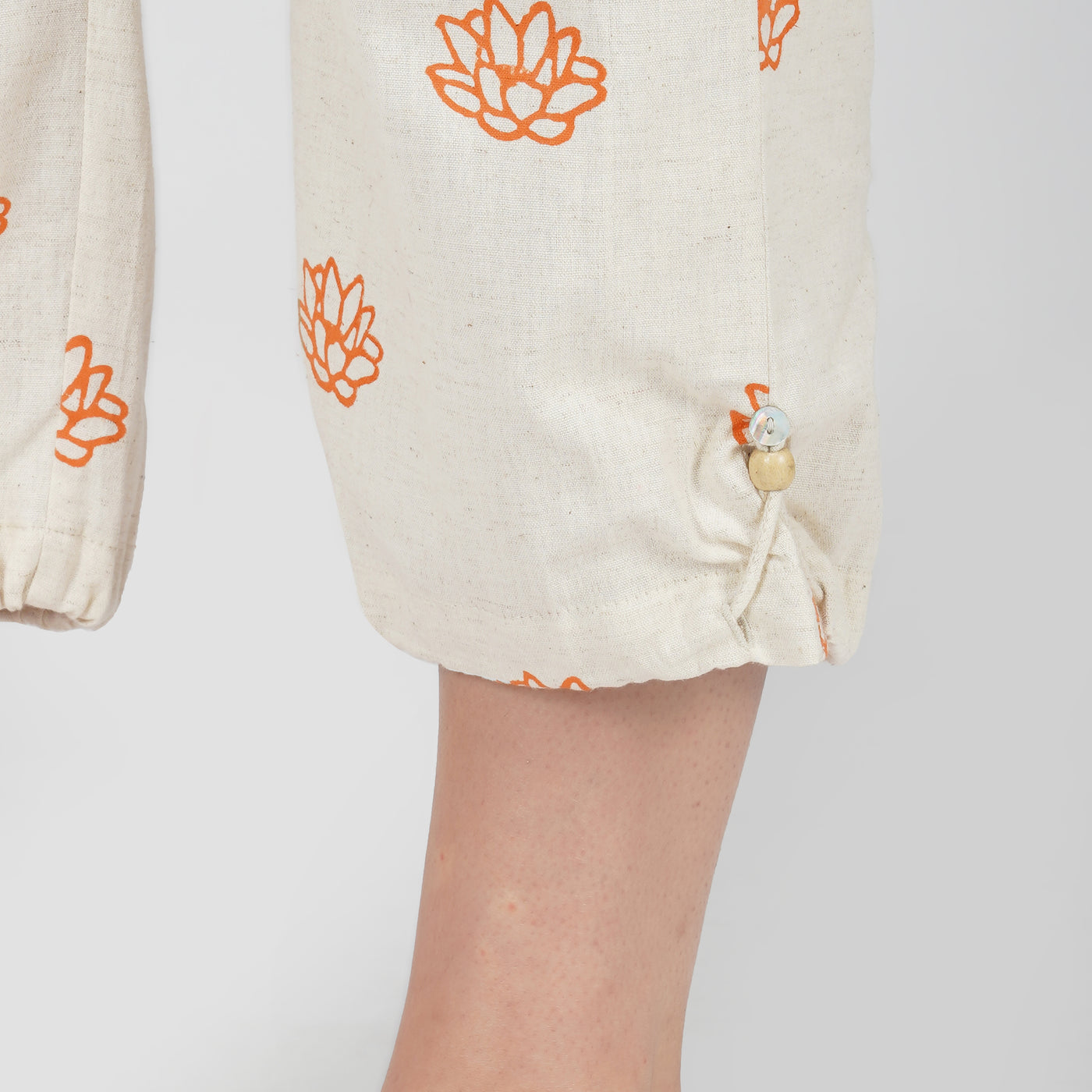 Women Cotton Hand Block Printed Yoga Pants and Yoga Top Set -Ananda — view 6
