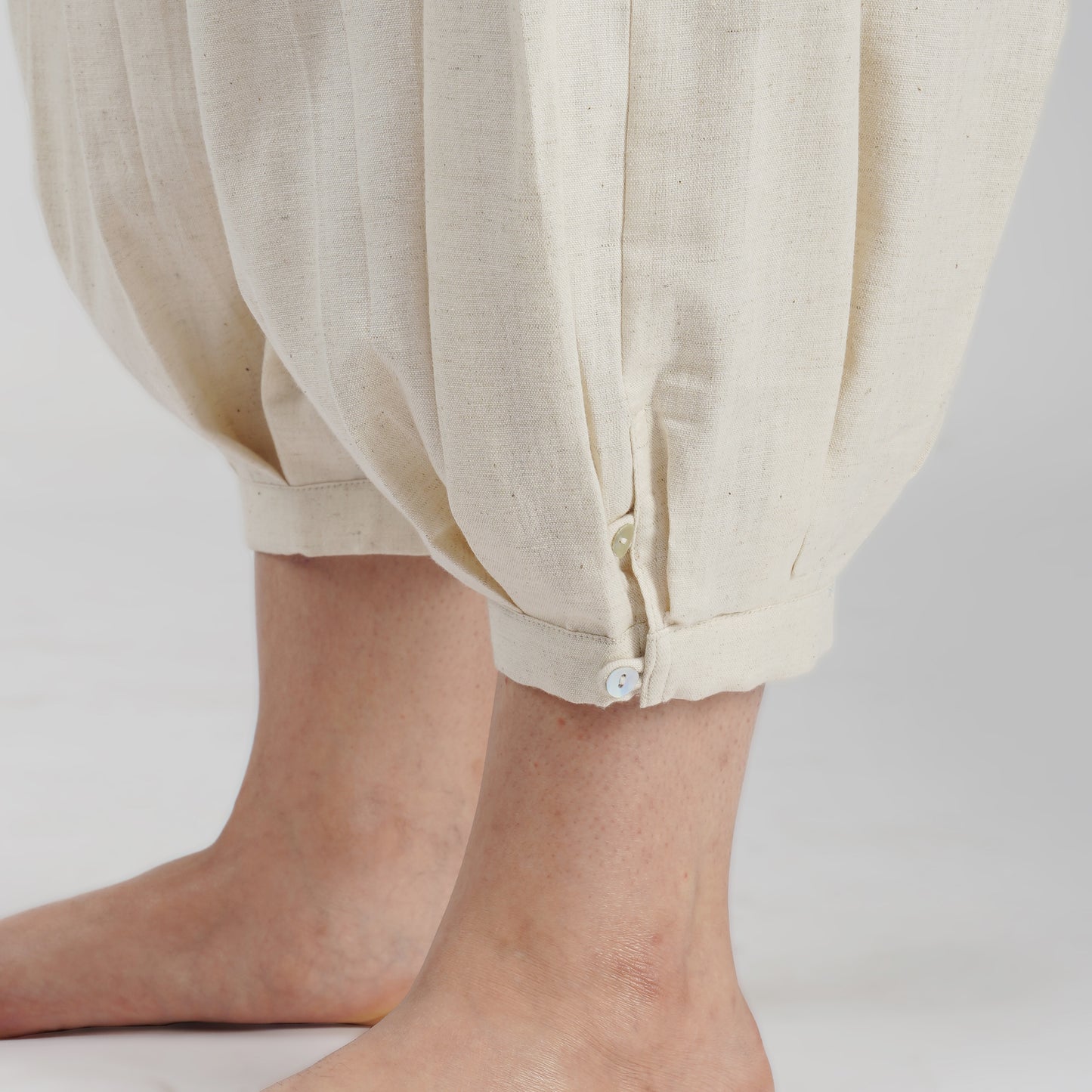 Women Cotton Yoga Pants White -Chakra