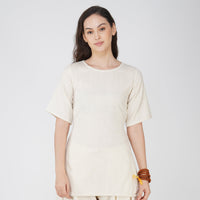 Women Cotton Yoga Top White -Chakra