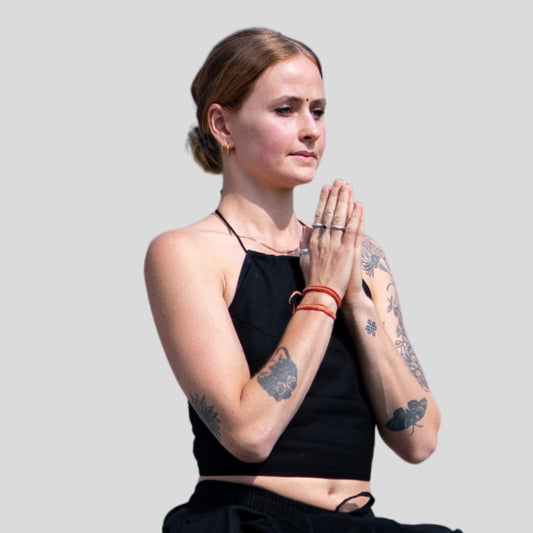 Women Cotton Yoga Top Black -Akasha