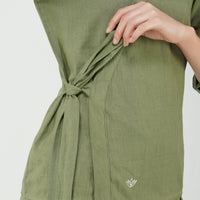 Women Cotton Yoga Pants and Yoga Top Set Green -Dharma