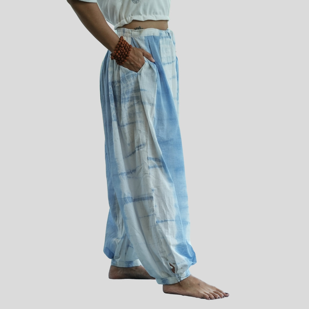 Womens Yoga Pant Tie and Dye Blue Chakra