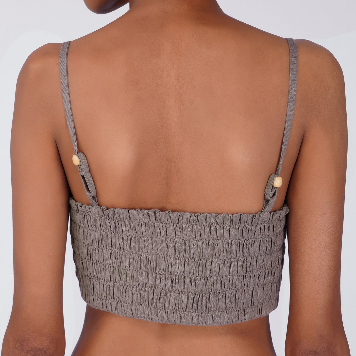Prana Yoga Top 100% Cotton Bralette Top Elasticised Back for Comfortable Fit - Muted Plum
