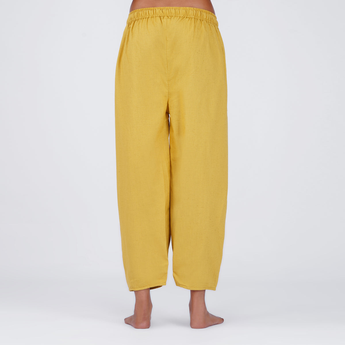 Women Cotton Yoga Pants Yellow -Soma — view 2