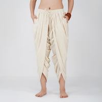 Women Cotton Yoga Pants White -Akasha