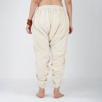 Women Cotton Yoga Pants White -Akasha