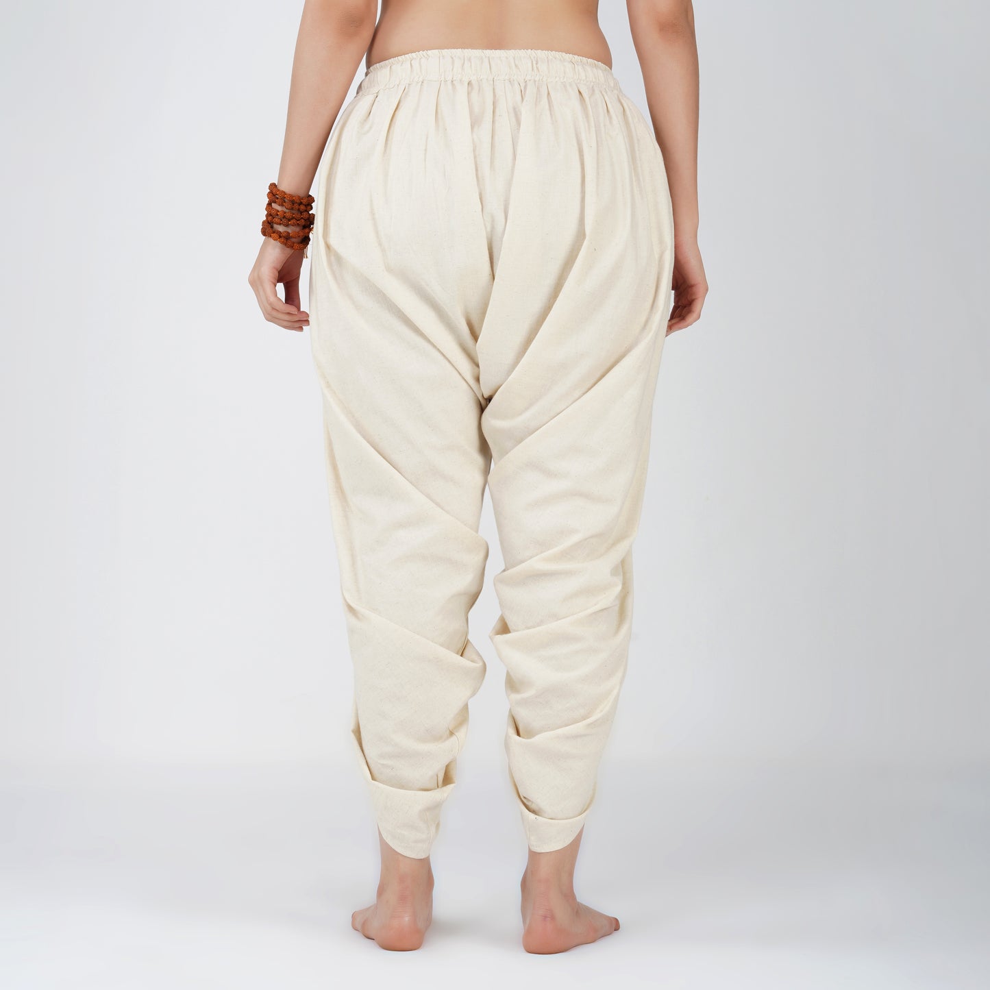 Women Cotton Yoga Pants and Yoga Top Set White -Akasha