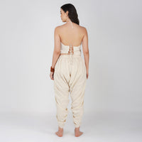Women Cotton Yoga Pants and Yoga Top Set White -Akasha