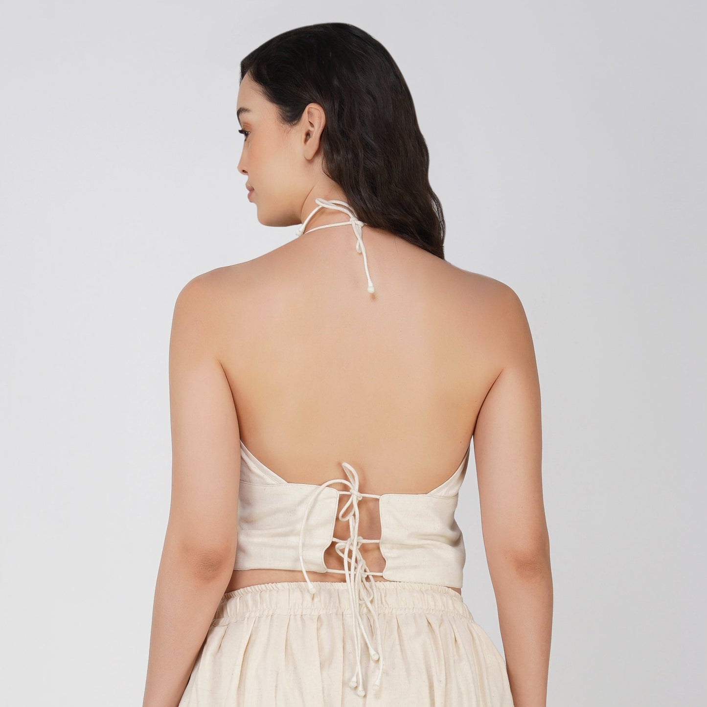 Women Cotton Yoga Top White -Akasha