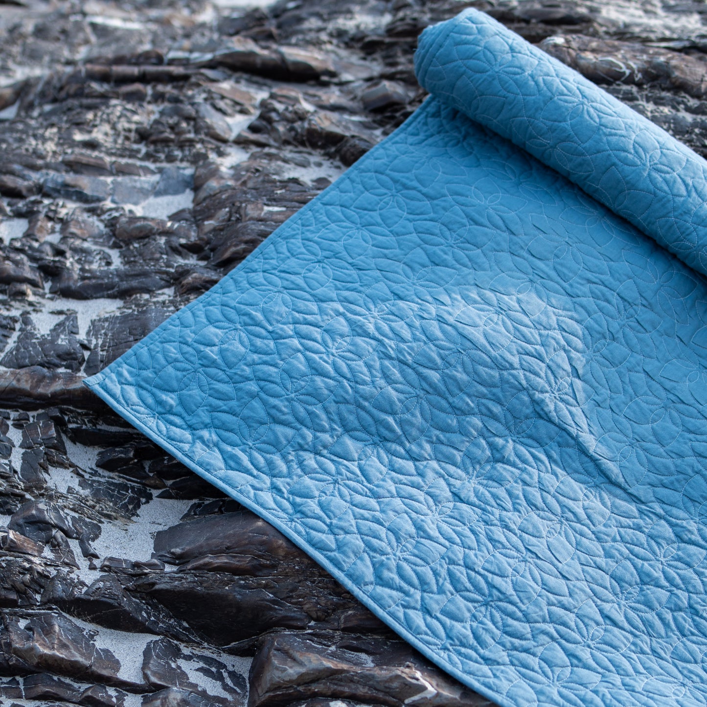 Padma Cotton Yoga Mat in Blue
