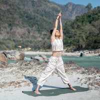 Women Cotton Hand Block Printed Yoga Pants and Yoga Top Set -Ananda