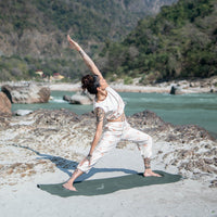 Women Cotton Hand Block Printed Yoga Pants and Yoga Top Set -Ananda