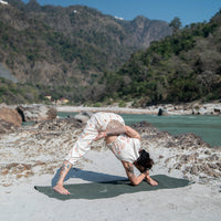 Women Cotton Hand Block Printed Yoga Pants and Yoga Top Set -Ananda