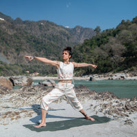 Women Cotton Hand Block Printed Yoga Crop Top -Ananda