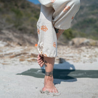 Women Cotton Hand Block Printed Yoga Pants and Yoga Top Set -Ananda