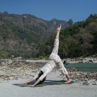 Women Cotton Hand Block Printed Yoga Top and Yoga Pants Set -Chandra