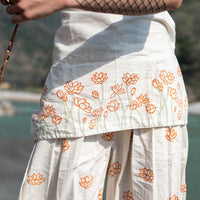 Women Cotton Hand Block Printed Yoga Pants and Yoga Top Set -Chakra