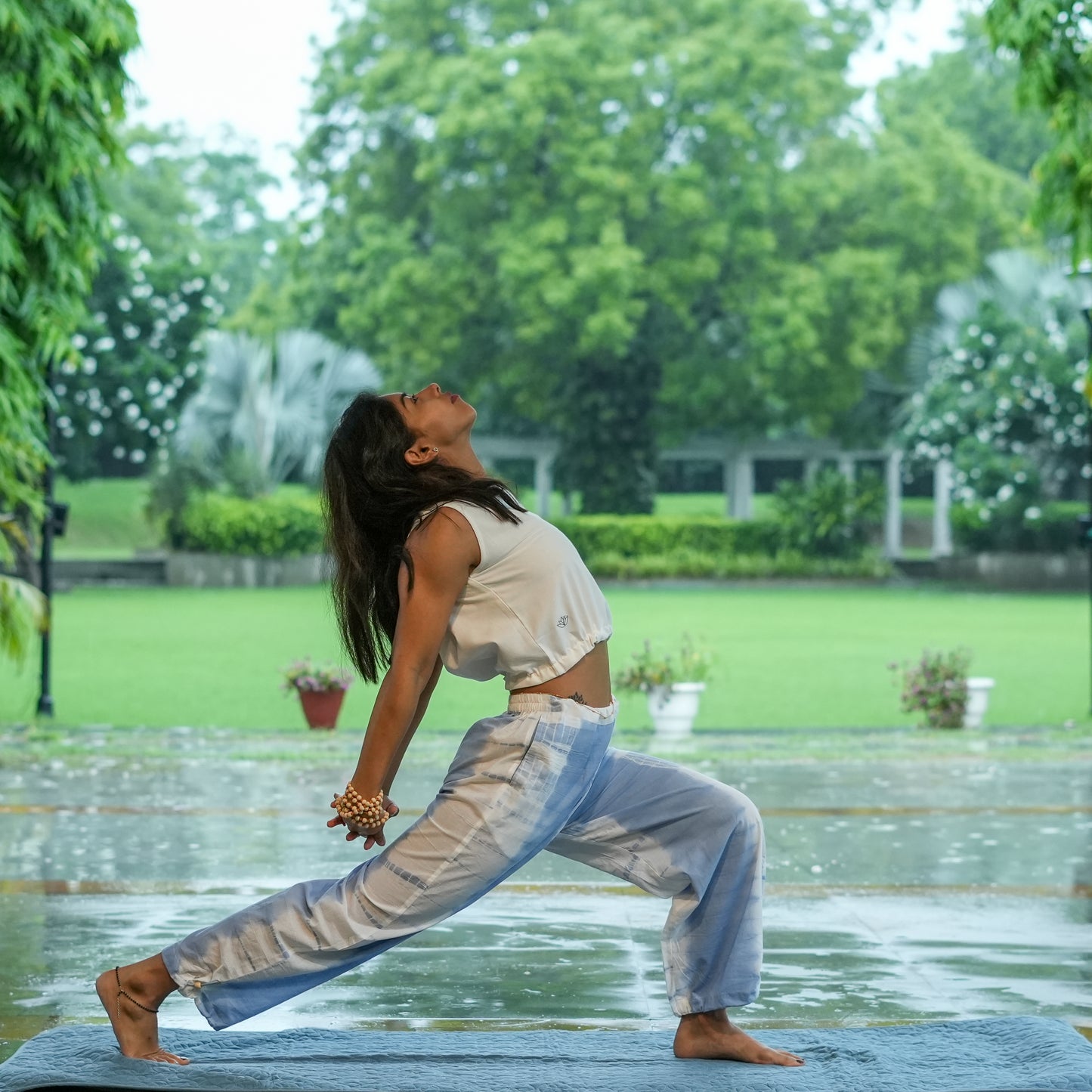 Womens Yoga Top White Ananda