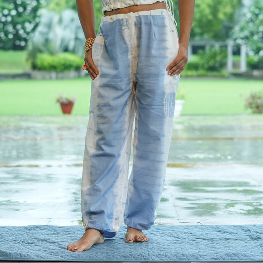 Womens Yoga Pant Tie and Dye Blue Ananda