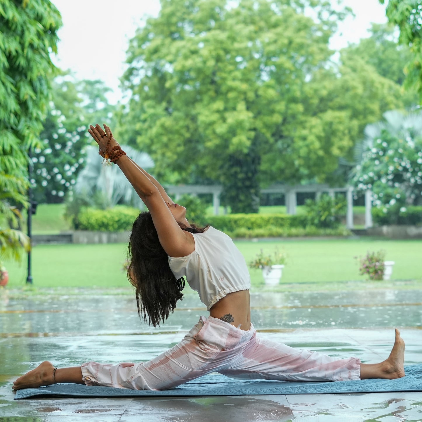Womens Yoga Top White Ananda