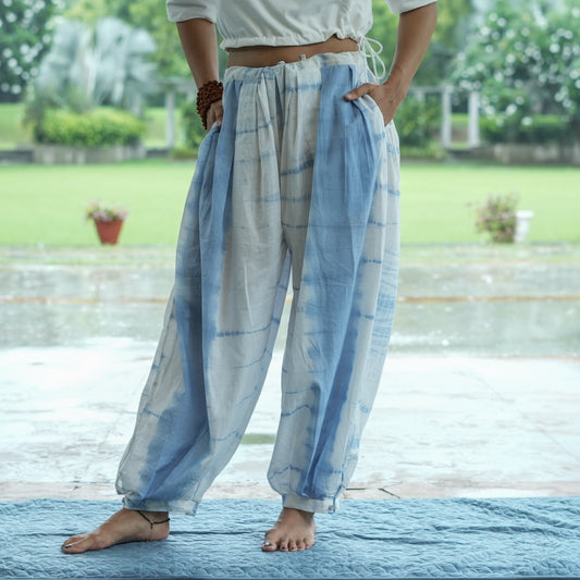 Womens Yoga Pant Tie and Dye Blue Chakra
