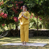Women Cotton Yoga Pants Women Yellow -Chandra