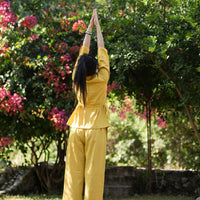 Women Cotton Yoga Pants Women Yellow -Chandra