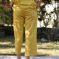 Women Cotton Yoga Pants Women Yellow -Chandra