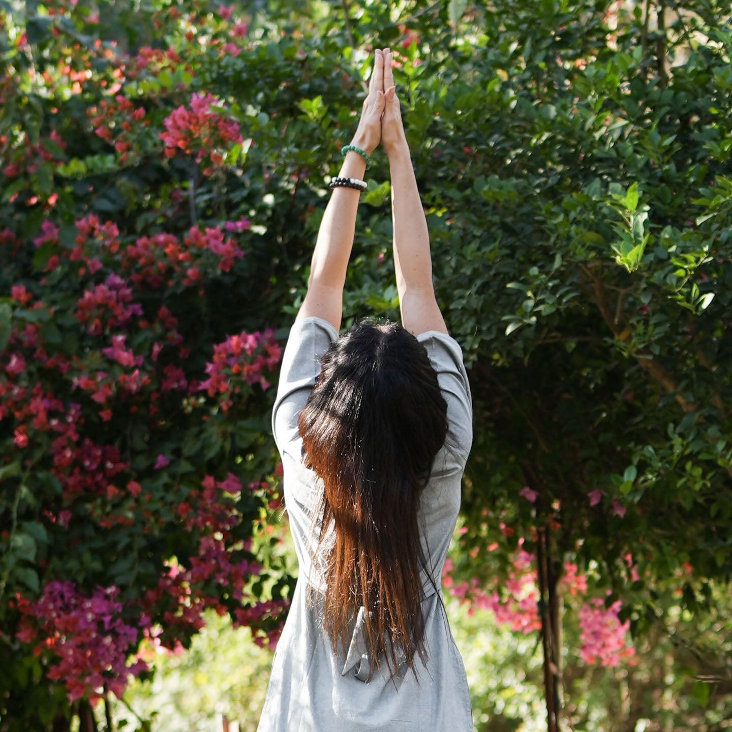 Women Cotton Yoga Pants and Yoga Top Set Grey -Chakra