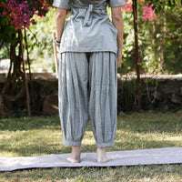 Women Cotton Yoga Pants and Yoga Top Set Grey -Chakra