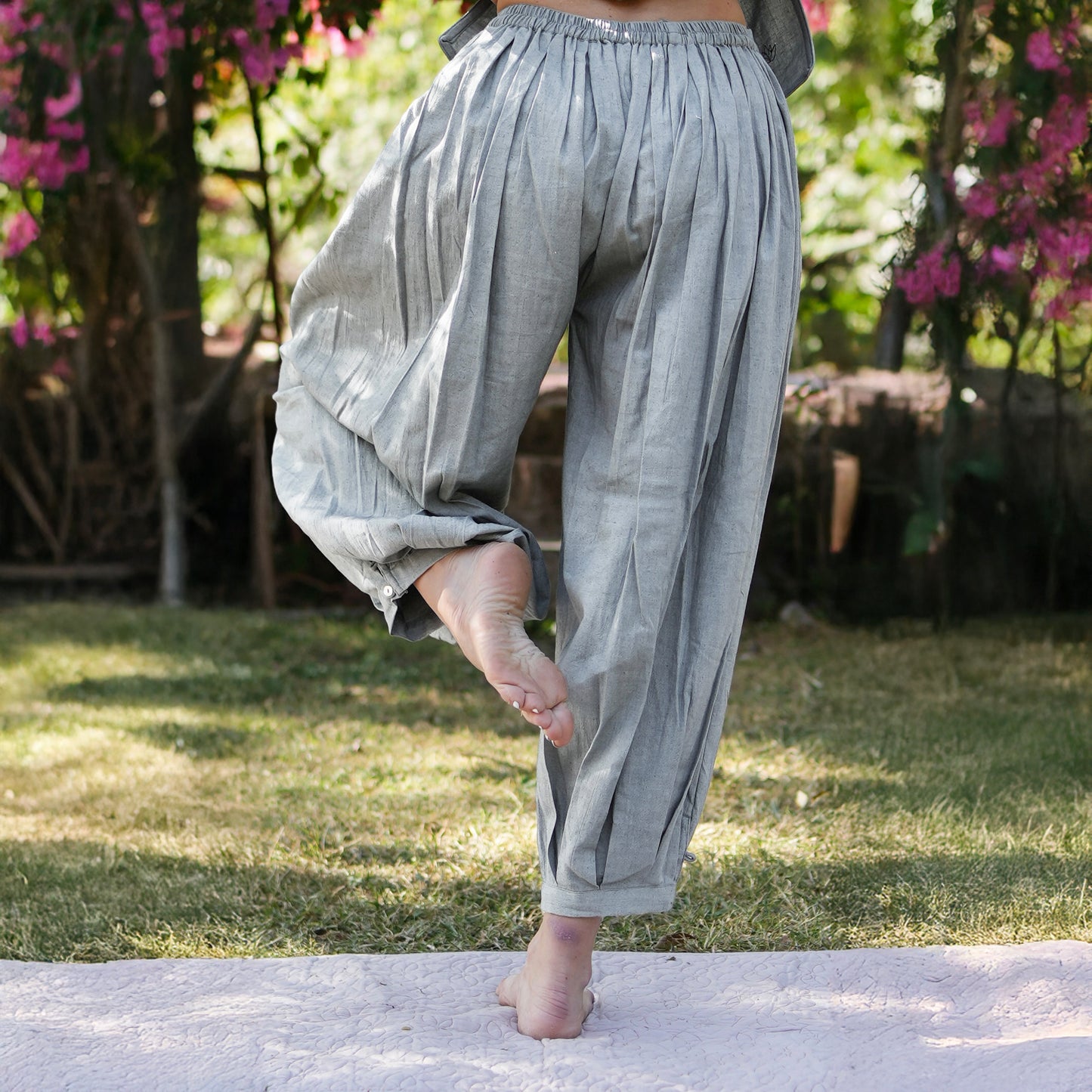 Women Cotton Yoga Pants Women Grey -Chakra