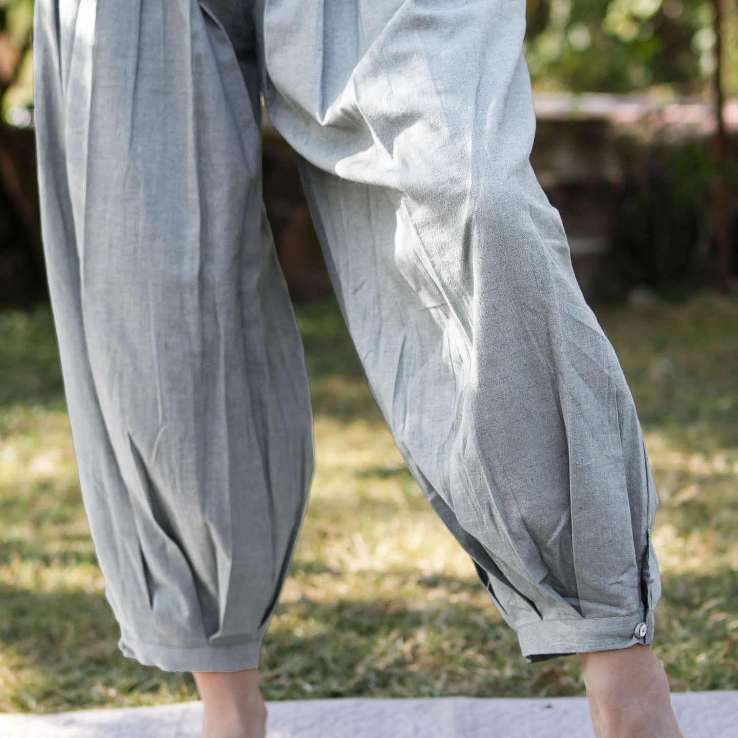 Women Cotton Yoga Pants and Yoga Top Set Grey -Chakra