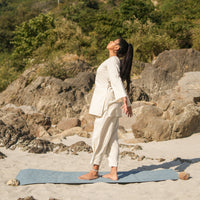 Women Cotton Yoga Top White -Tara