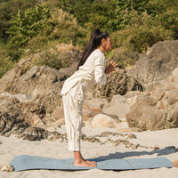 Women Cotton Yoga Pants and Yoga Top White -Tara