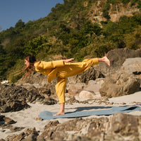 Women Cotton Yoga Pants Yellow -Tara
