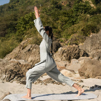 Women Cotton Yoga Pants Grey -Tara