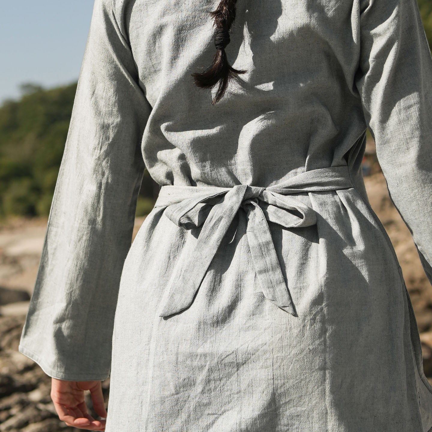 Women Cotton Yoga Pants and Yoga Top Grey -Tara