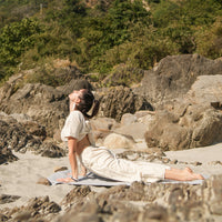 Women Cotton Yoga Pants and Yoga Top White -Soma