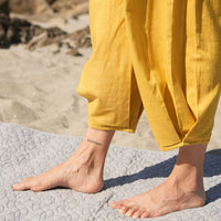 Women Cotton Yoga Pants Yellow -Soma