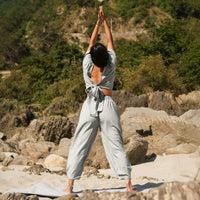 Women Cotton Yoga Pants Grey -Soma