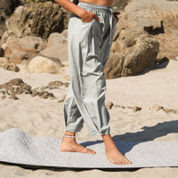 Women Cotton Yoga Pants Grey -Soma
