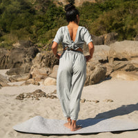 Women Cotton Yoga Top Grey -Soma