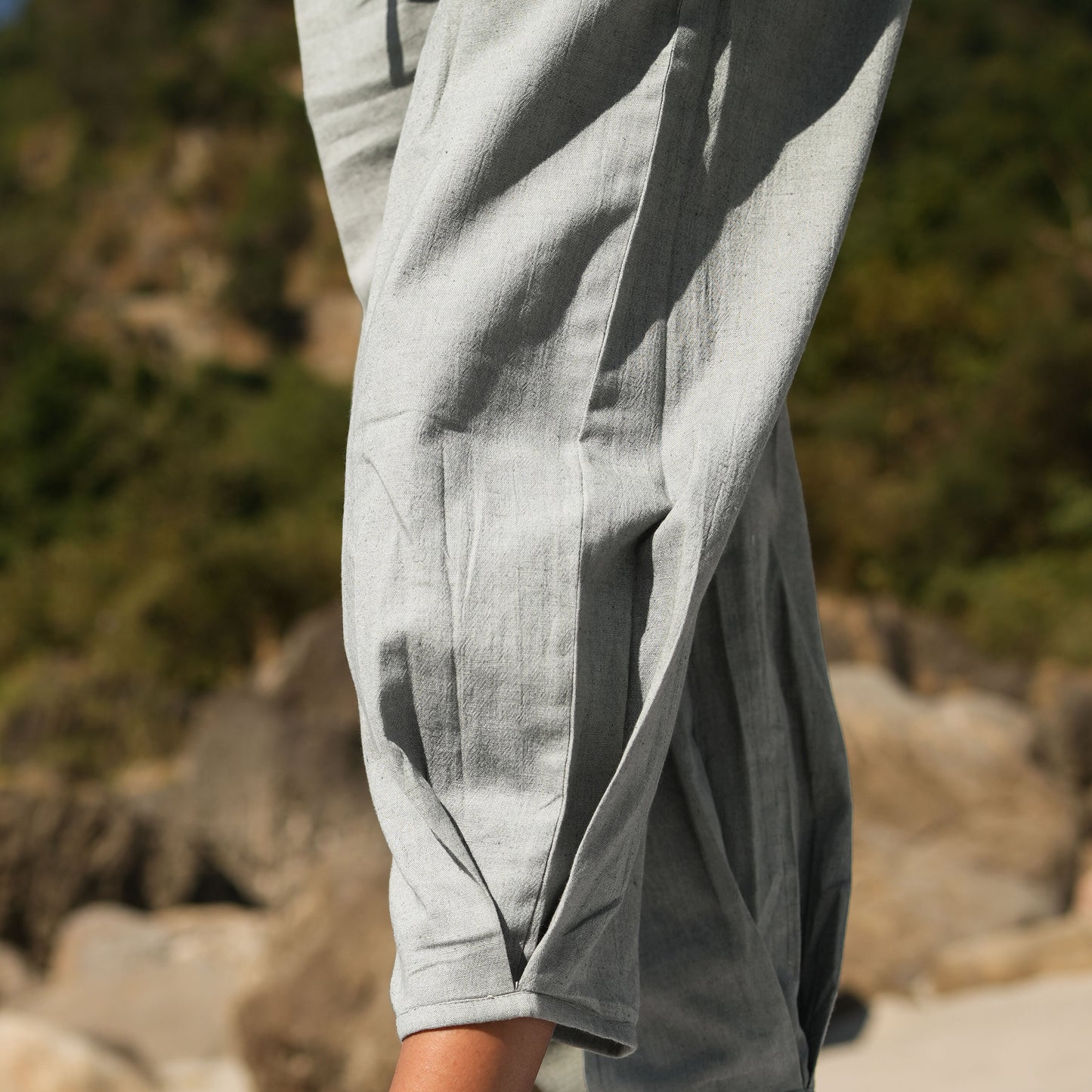 Women Cotton Yoga Pants Grey -Soma