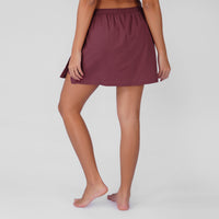 Isha Yoga Pants (Skort) and Top in Rose Pink 100% Cotton V-neck sleeveless vest and skort with half elasticed waistband