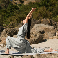 Women Zero Waste Cotton Yoga Top Grey -Shwet