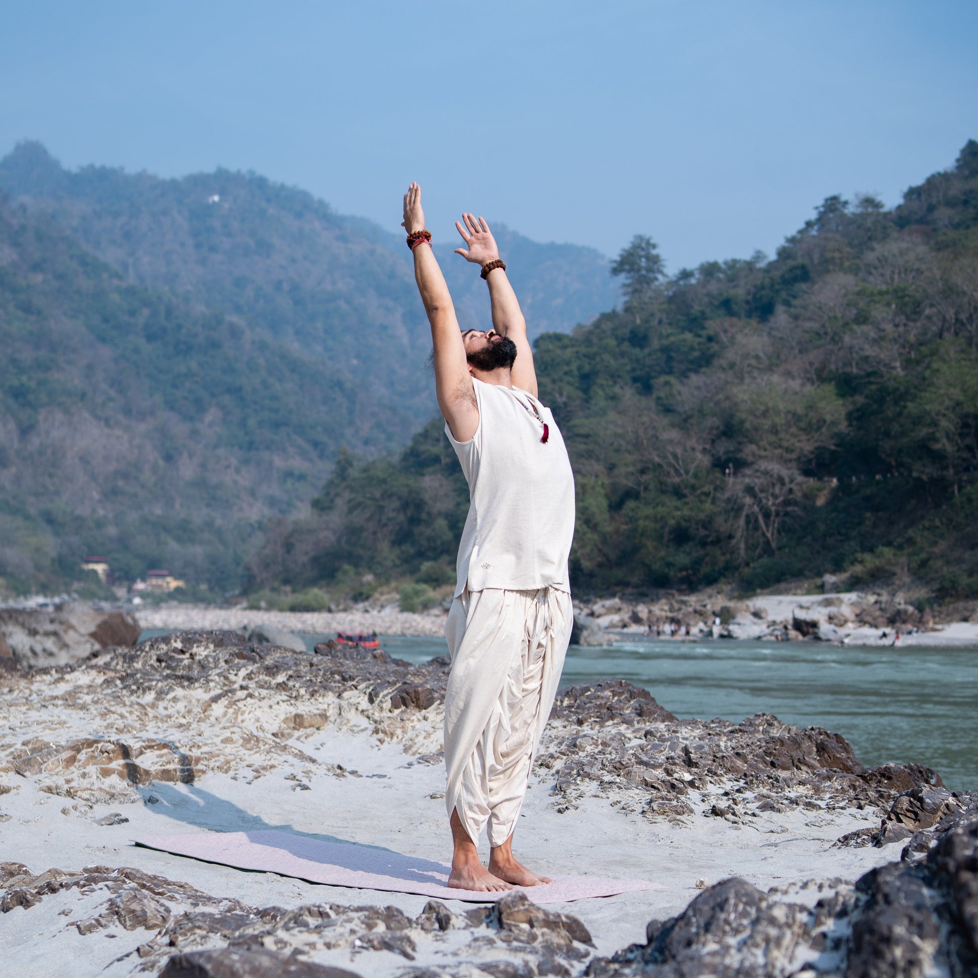 Men Cotton Yoga Pants White -Rajas akiso.store Men Cotton Yoga Pants White -Rajas akiso.store