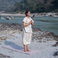 Women Cotton Yoga Top White -Chakra