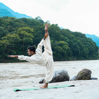 Men Cotton Yoga Pants White -Prithvi